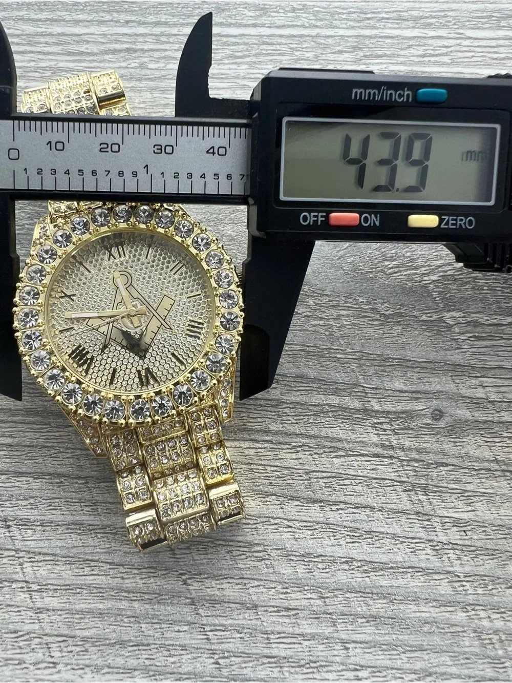 Gold Tone FreeMason Quartz Wristwatch